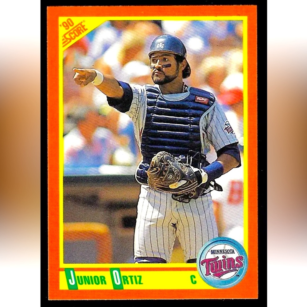 Junior Ortiz 1990 Score Traded #66T Baseball Card Twins mint condition.